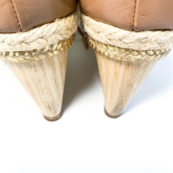 Aquazzura Tan and Gold Wedges - Picture 6 of 6